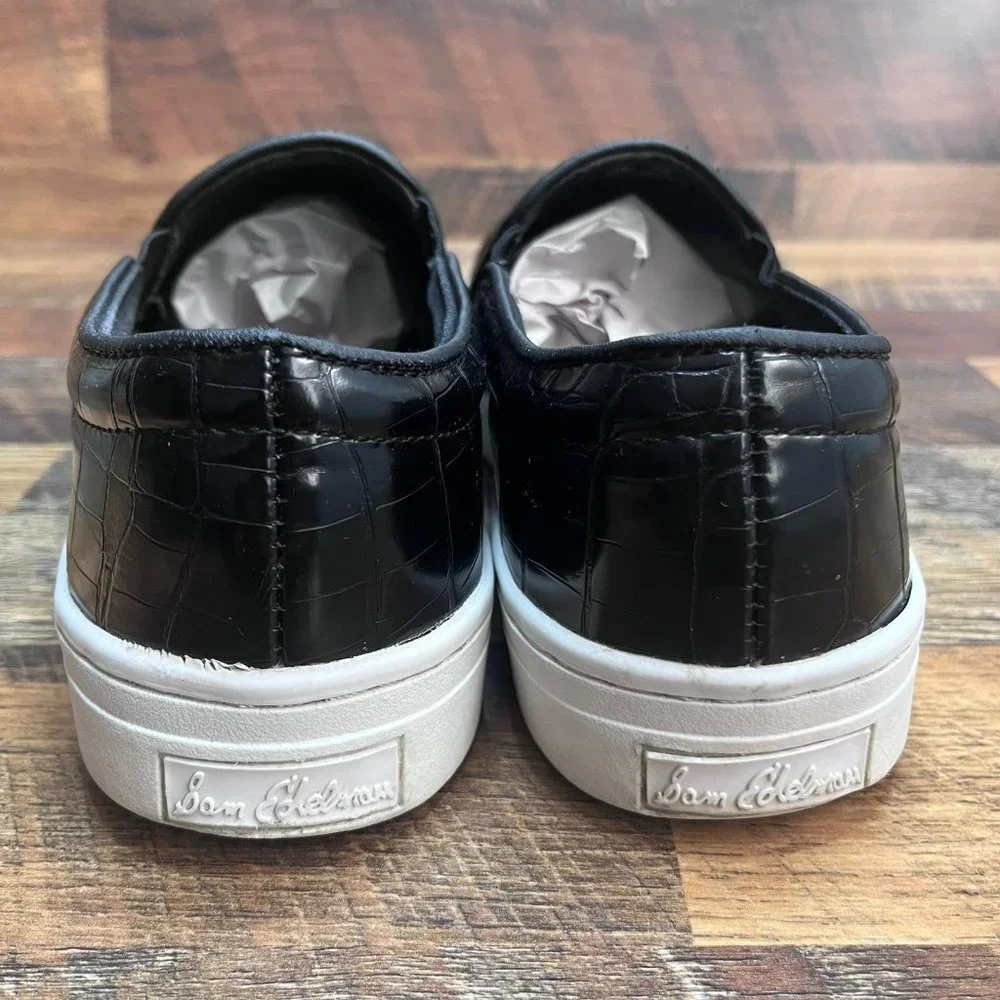 Sam Edelman Women's Lacey Black & White Slip on Sneakers Size 10 - Picture 3 of 8